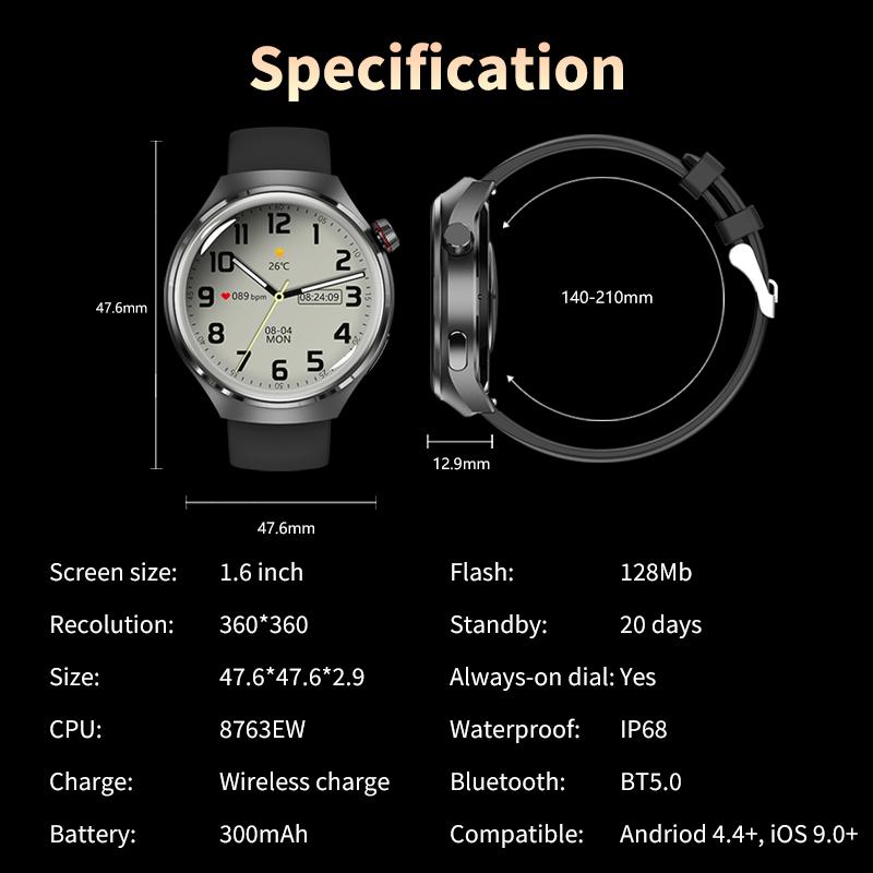 2024 Smart Watch 4 Pro NFC Smartwatch GT4 for Men Women AMOLED AI Voice Bluetooth Call Blood Pressure GPS Route Tracker Watches For IOS Android