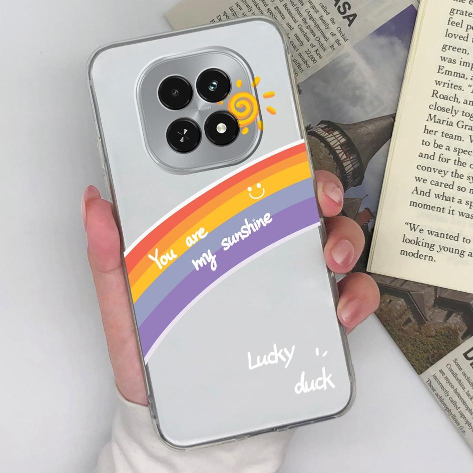 Casing For Oppo F27 A60 A40 Narzo N61 Reno 12F Realme 12 13 Case TPU Clear Silicone Beautiful Rainbow Premium Protection Cover For OPPO Anti Drop Capa