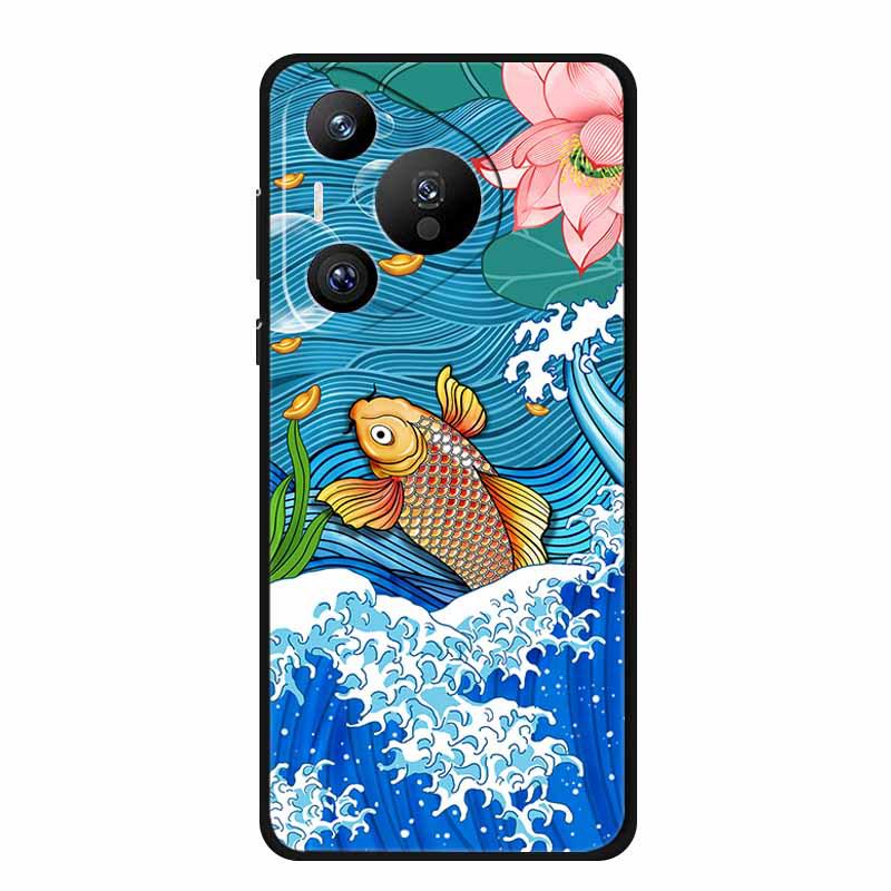 Huawei Pura 70 Pro Retro Embossed Texture Phone Case - Soft Color Painting Style
