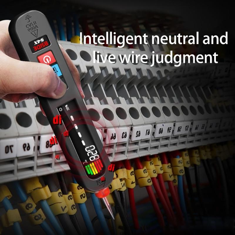 Electrical Tester Pen With Contact Contactless Voltages Detection And LED Flashlights For Professional Electricians