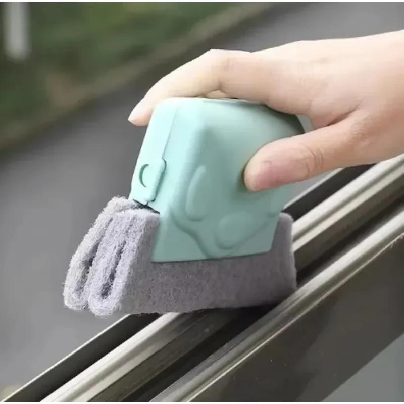 Window Groove Cleaning Cloth Kitchen Cleaning Small Window Groove Cleaning Brush Tool Door Window Sill Track Cleaner Lightweight