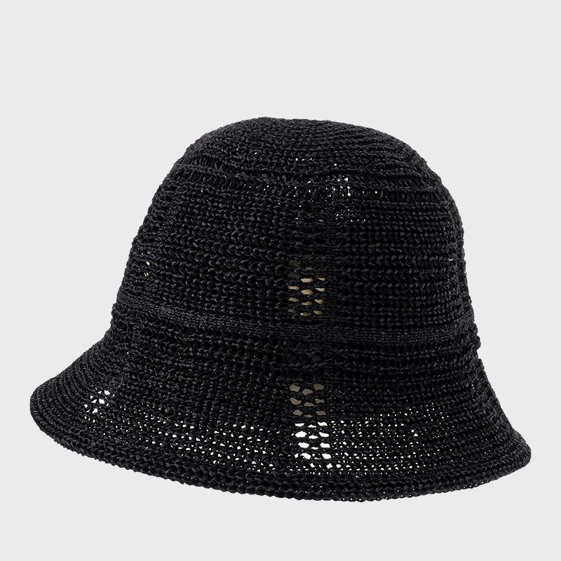 Fisherman Hat Women's Spring Summer Sunshade Hat Cross-Grain Hollow Breathable Sunscreen Hat