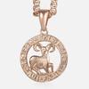 12 Zodiac Sign Constellations Pendant Necklace for Women Men 585 Rose Gold Color Necklace  Birthday Gifts