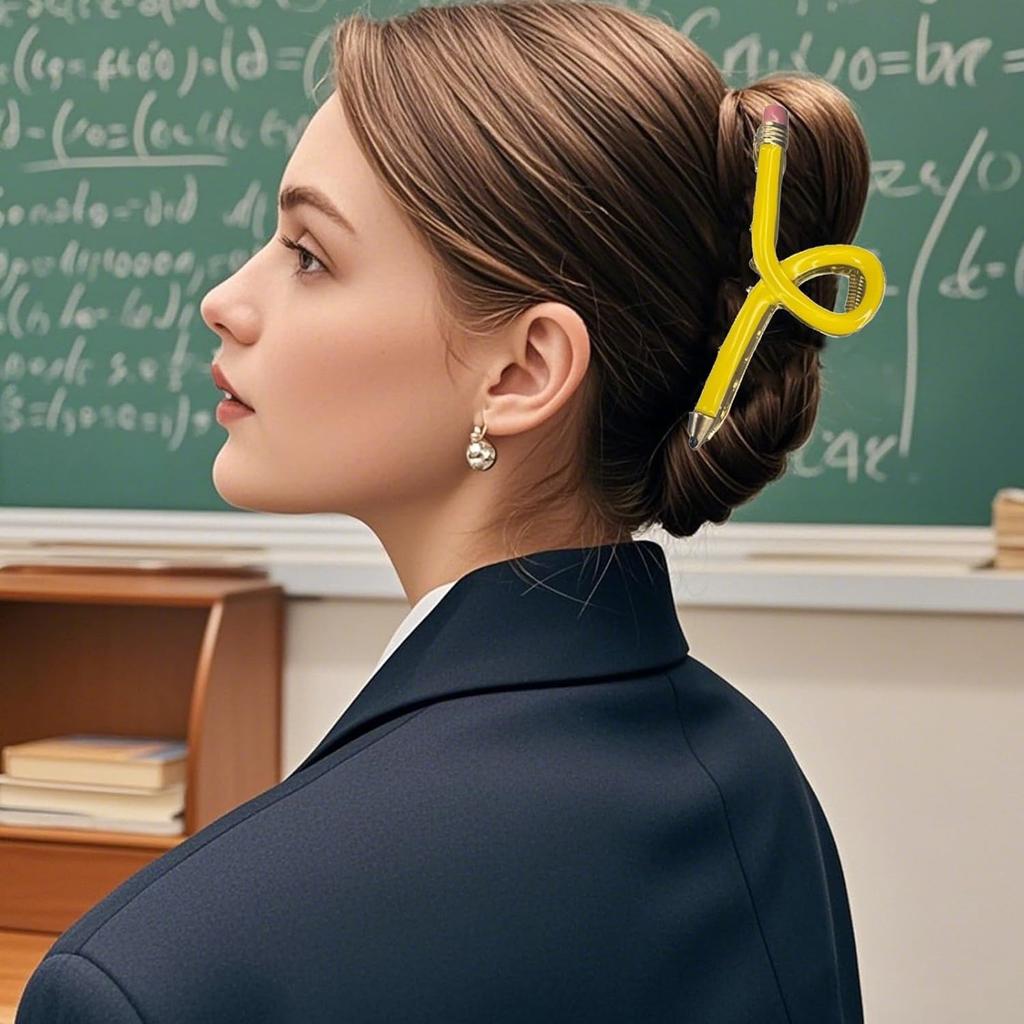 1pc High-end Pencil Shape Hair Claw Clips Women's Nonslip Simulation Hair Clip Back of The Head Shark Clip Large Hair Volume