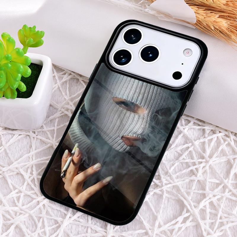 Masked Goon Thug Life Teared Girl Shockproof Phone Case for iPhone 17 Air 16e 15 11 12 14 13 Pro Max Cover Coque