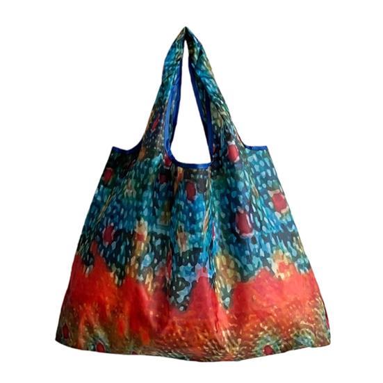 

Shopping Bag Polyester Tear-Resistant Bag Large Capacity Foldable Reusable Grocery Bag for Groceries Fruits Vegetables L