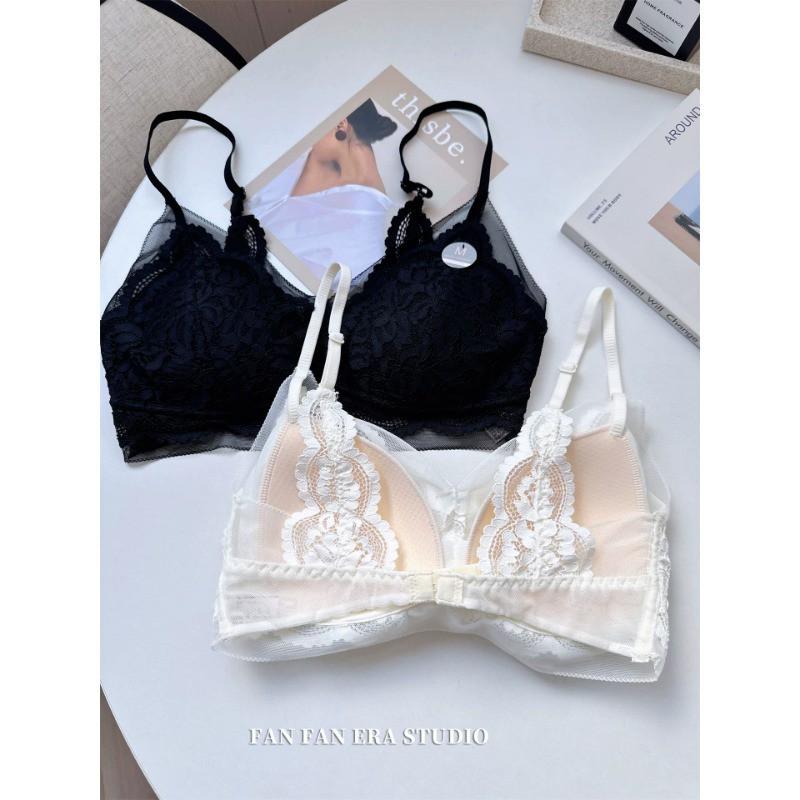 2026 Lace Backless Bralette Women No Underwire Triangle Thin Cup Sexy Bra
