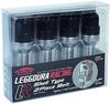 KYO-EI (Kyoei Industry) LEGGDURA RACING Wheel Bolts, M14 X P1.5, 15R Taper, 35mm Neck, Black, KIC8035K4