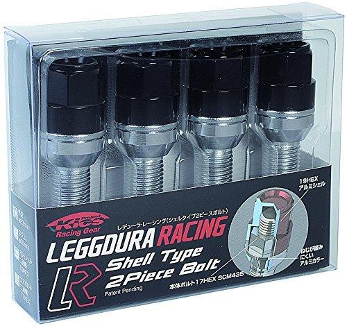 KYO-EI (Kyoei Industry) LEGGDURA RACING Wheel Bolts, M14 X P1.5, 14R Taper, 28mm Neck, Black, KIC8028K4