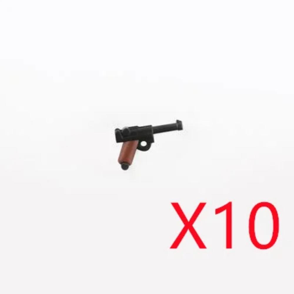 WWI WWII Building Blocks Soldiers Military Accessories Bomb Two-color Gun Mini Brick Weapons Gift Toy AKM Helmet RPG Grenad X026