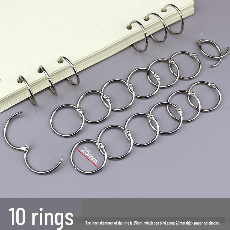 Metal Detachable Loose-Leaf Binder Rings for DIY Albums, Word Cards, and Photo Books