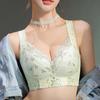 Lace Breathable Underwire Bra for Women Plus Size Bra for Women Adjustable Back Anti Sagging Gathered Top Bra