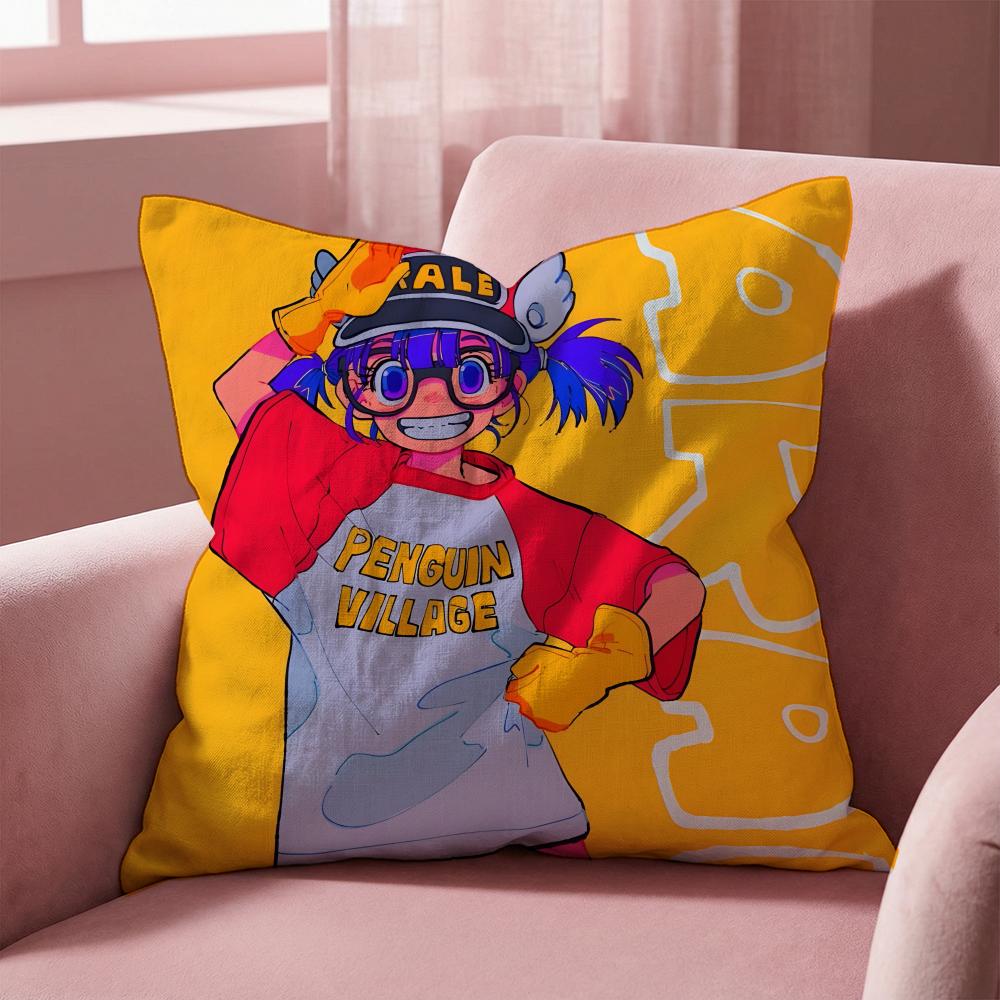 K-Kawaii Dr. Slump ANIME Cushion Cover Multi-Scene Pillow Cover for Home & Car - Reversible, Soft & Durable for Daily Use