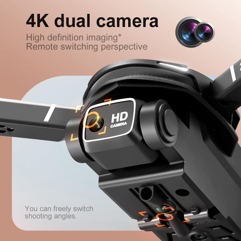 Dron s 4K HD duální kamerou pro začátečníky, s bezhlavým režimem, WIFI RC dron, skvělé vánoční dárky pro dospělé a děti