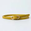 Multi-color Women Fashion Thin Belt Casual Decoration Dress Shirt 8-character Buckle Small Belts Solid Pu Leather Ladies Belts