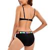 Two-piece Women's Swimsuit Set, Black, Padded Suit. Two-piece Women's Swimsuit Set, Black, Padded Suit, XL.