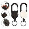 4PCS Heavy Duty Retractable ID Badge Reel with Carabiner Steel Wire Rope Key Holder Durable Outdoor Keychain Tool for Daily Use