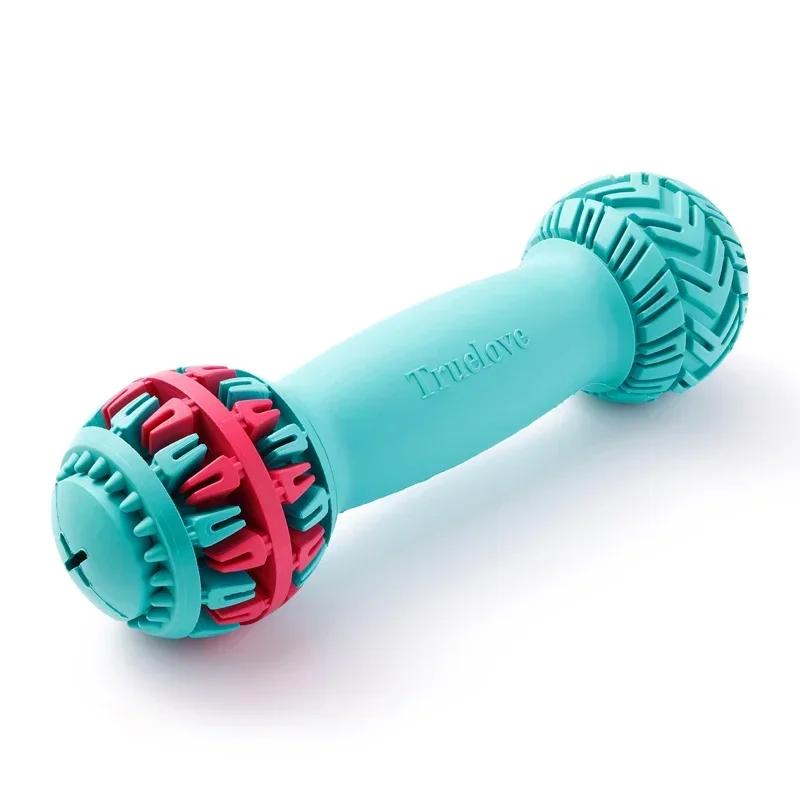 

Truelove Pet Super Durable Leak-proof Treat Dispenser Dog Toy Dumbbell Slow Feeder IQ Training Playing Teething Dog L