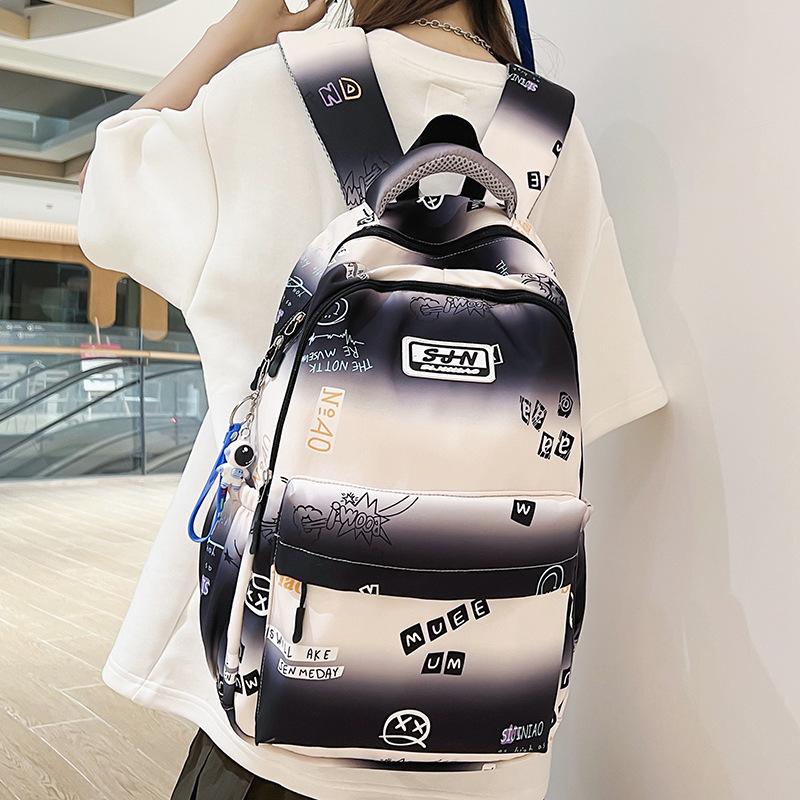 Schoolbag Children Elementary School Girls Junior High School College Students High School Students Large Capacity Printing