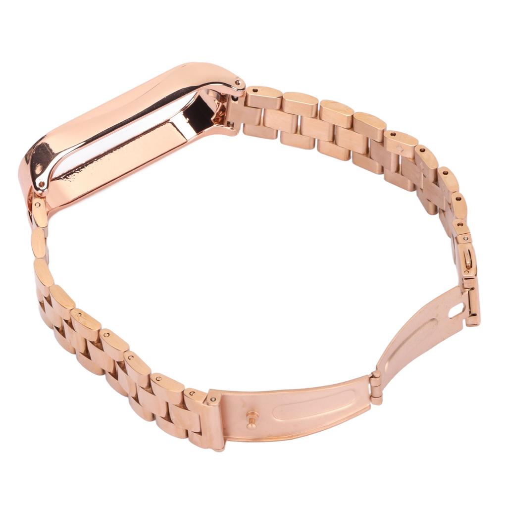 Smartwatch Wrist Band Strap Stainless Steel Anti Lost with Double Folding Buckle for Band 6