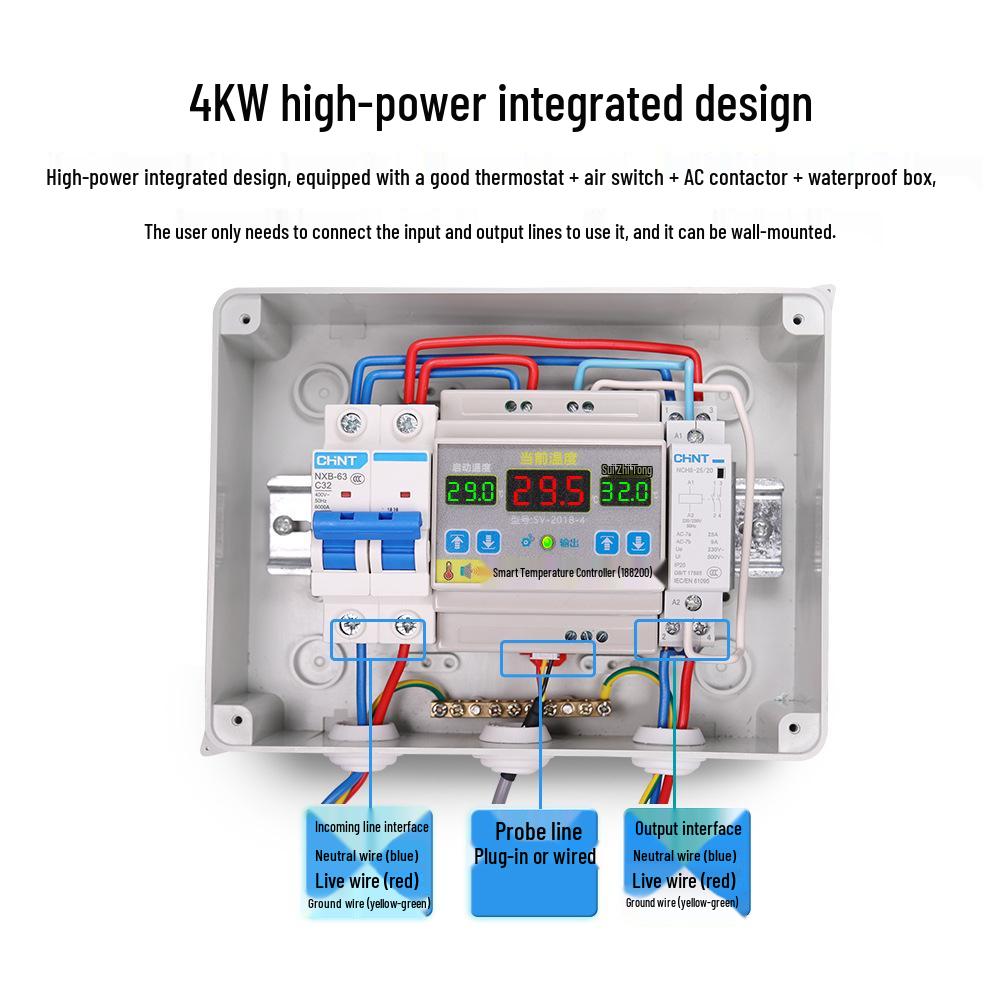 Xifa Electronics SV-201B-4 Smart High-Precision 220V/4KW Temperature Controller