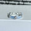 Dopamine Colorful Enamel Flower Butterfly Open Ring Mori Sweet Girly Style Inlaid Zircon Niche Light‑Luxury Adjustable Stackable Decorative Ring