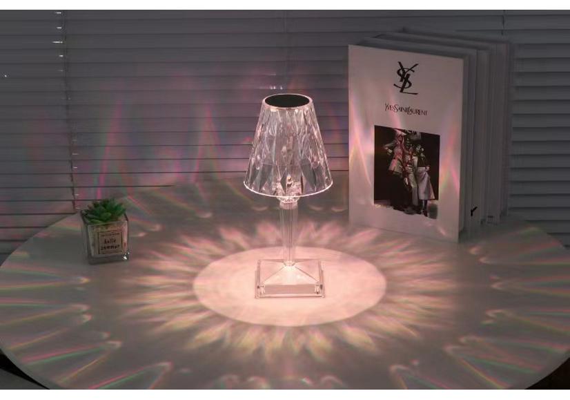 Diamond Cat Eye Crystal Atmosphere Lamp - Night Light for Bedroom & Restaurant Decor