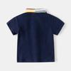 Children's Clothing Summer Boys' Short-Sleeved T-Shirt Korean Style Kidsren's Polo Shirt Half-Sleeved Top Baby Lapel Embroidered Clothes