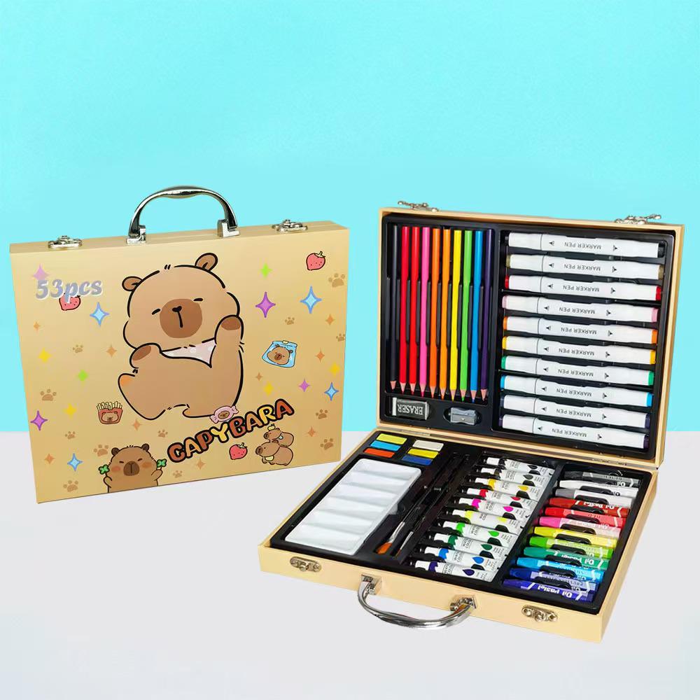 145-Piece Deluxe Watercolor Pen Set for Kids - Double-Layered Aluminum Box Art Supplies & Painting Tools
