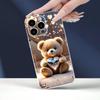 Diamond Bear Transparent Case for iPhone 16E/15/14/13/12 Pro Max/R/11