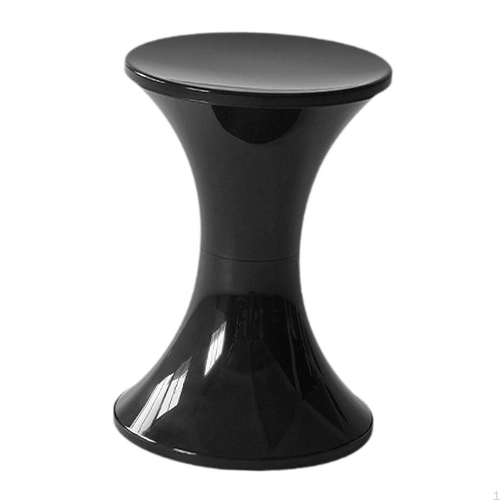 Sanduhrform Aufbewahrung Fußstütze Hocker 17,3x12,2 Zoll Schlichtes Design Kreativ für Badezimmer Stabiles Ende