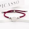 Adjustable 15mm Multi-Color Round Milanese Rope Bracelet with Stainless Steel Cross for Laser UV Printing.