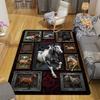 Horse Art Gallery Pattern Rug Floor Mat for Living Room or Bedroom Soft and Comfortable Carpet a Gift for Birthday and Holiday.