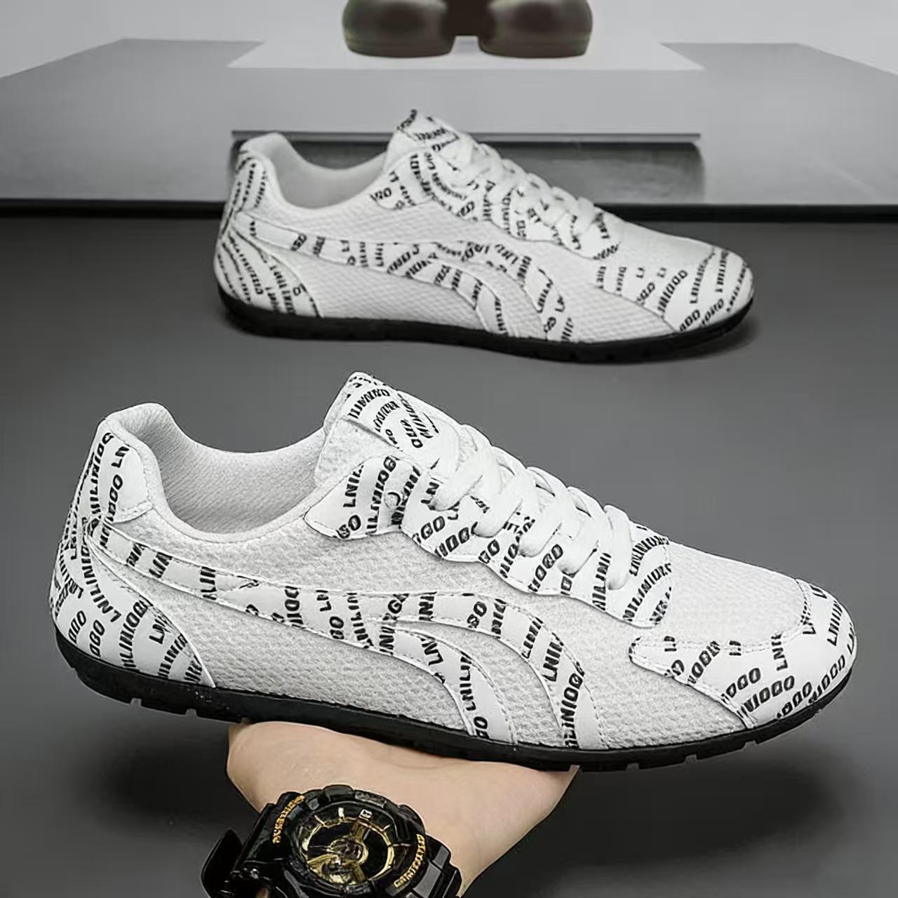 Men s Summer Color Block Slip-On Mesh Shoes - Casual Fashion Low-Top Sports Shoes 40 белый