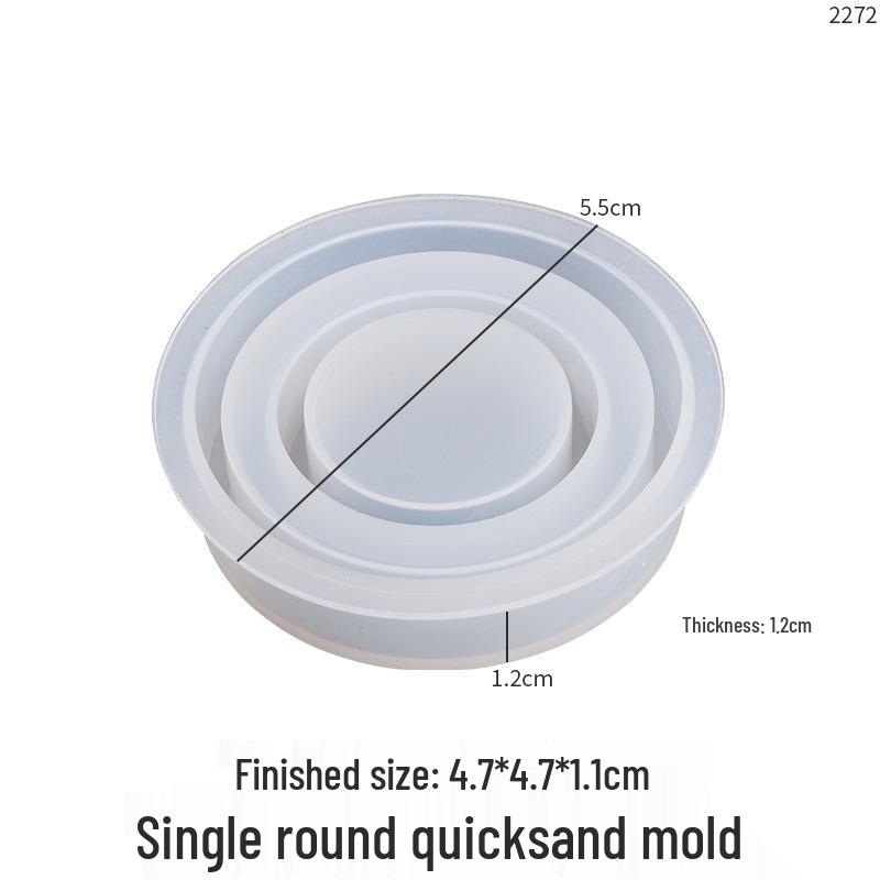 Poppy DIY Epoxy Resin Star Moon Double Layer Sand Keychain Silicone Mold