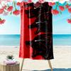 Wilde Heulen in Rot. Strandtuch bedruckt, schnelltrocknend, geeignet für Reisen, Outdoor-Sport, Joggen, den Strand und Schwimmen, Geschenk