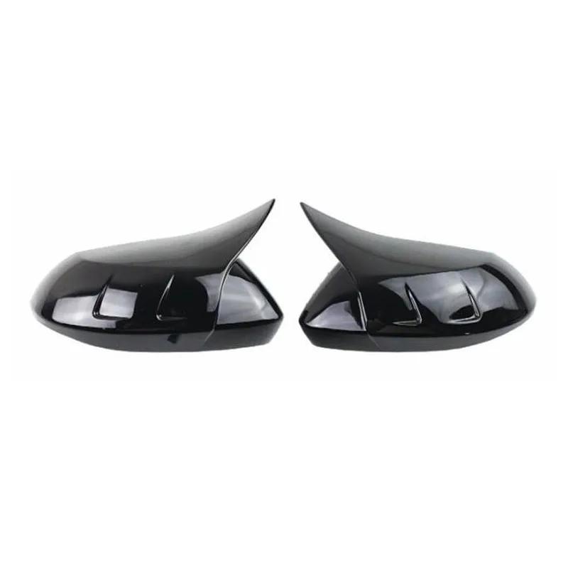 

For Toyota Corolla - Car Rearview Side Mirror Cover Horn Wing Cap Exterior Door Rear View Case Trim Shell Housing Add on Gloss Black