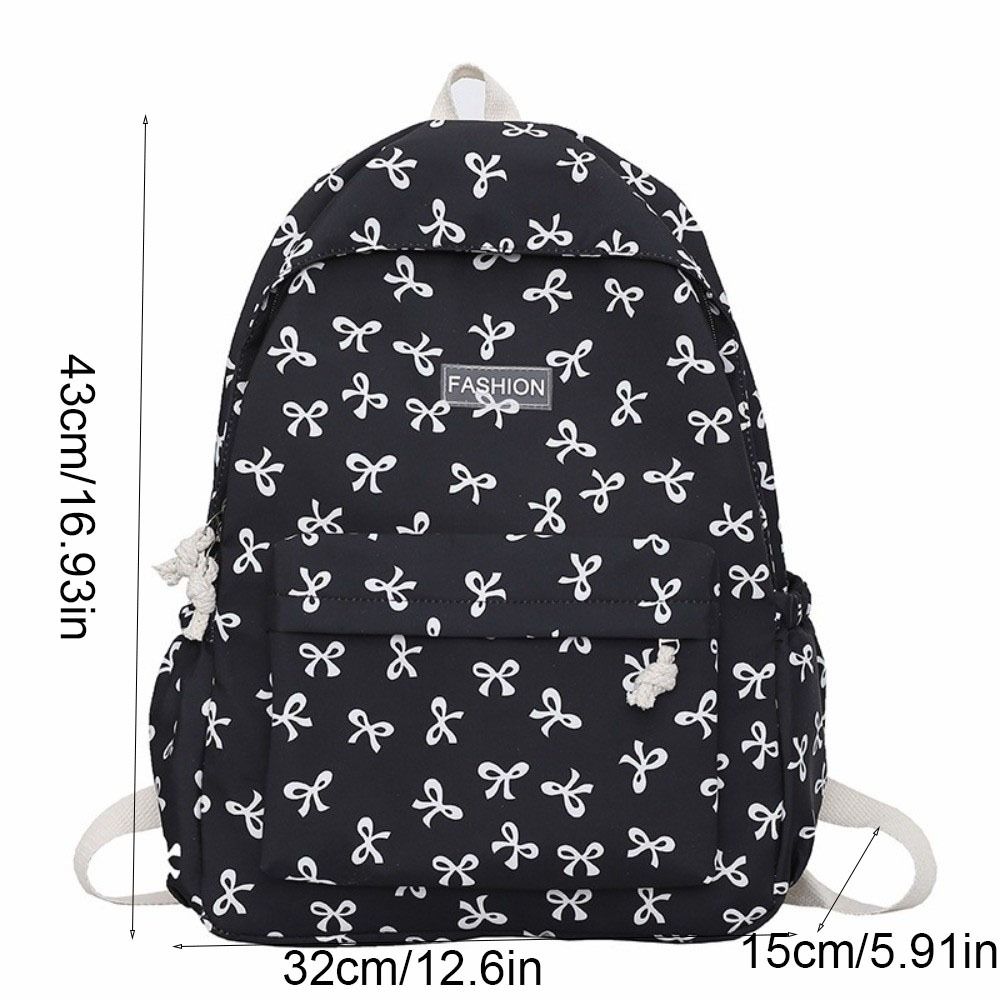 Nylon Bow Backpack Lightweight Teenagers Shoulder Bag Students School Bag  Junior High School