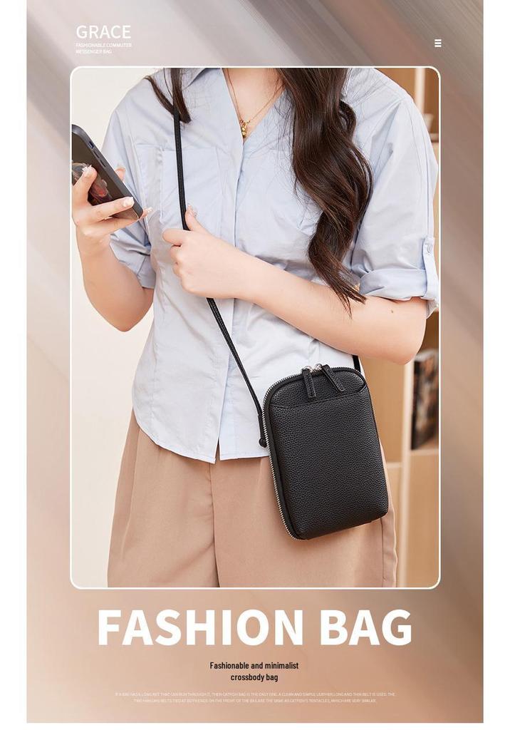 Summer Fashion Women's Crossbody Bag - Vertical Solid Color Mini Phone & Shoulder Bag, Niche Design
