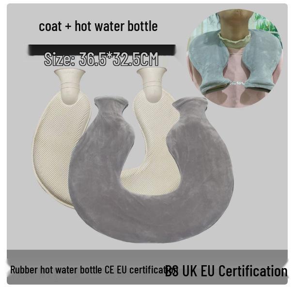 Explosion-Proof Hot Water Bottle: Rubber Design for Stomach and Feet, Long-Lasting Warmth
