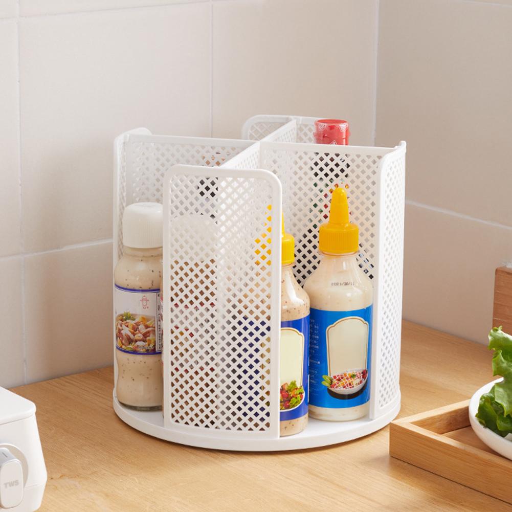 360° Rotatable Storage Rack Cup Dispenser 4 Compartment Cups and Lids Holder Detachable Desktop Multifunctional Dispenser