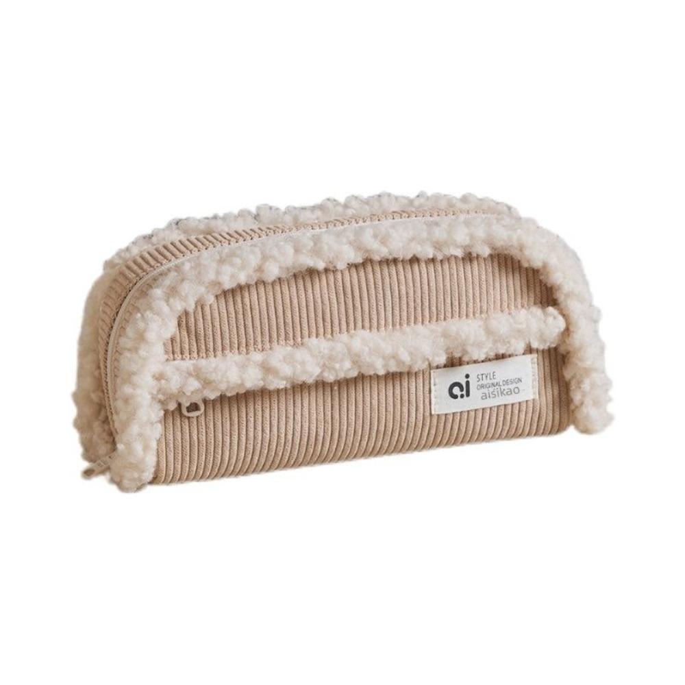 Pen Organizer Pen Bag High Capacity Corduroy Pencil Bag Simplicity Stationery Storage Bag  Student