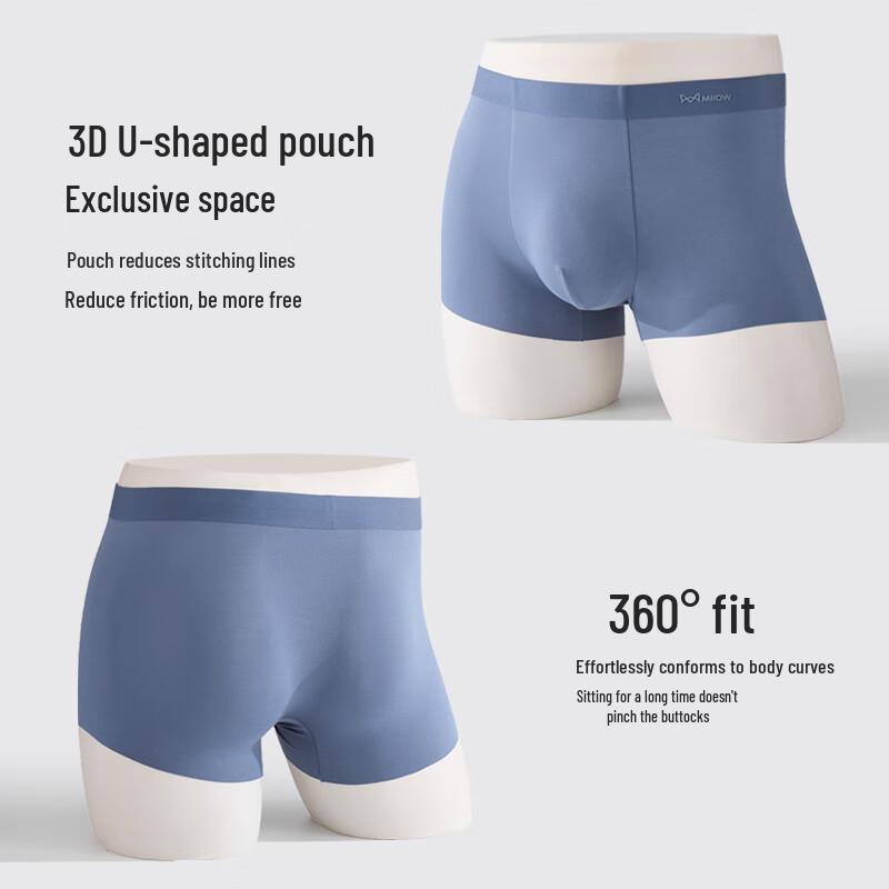 MaoRen Men's Premium Modal Antibacterial Boxer Briefs 3-Pack
