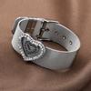 South Korea Niche Ins Love Rhinestone Strap Style Design Bracelet Silver Futuristic Cold Temperament Hand Jewelry