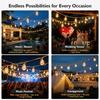 10/16 LED Solar-Lichterkettenbirnen mit Hanfseil Lichterkette Party-Dekoration