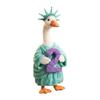 Patriotic Resin Geese Statue Hand Painted Geese Figure Independence Day Festival Decoration For July Fourth Celebration