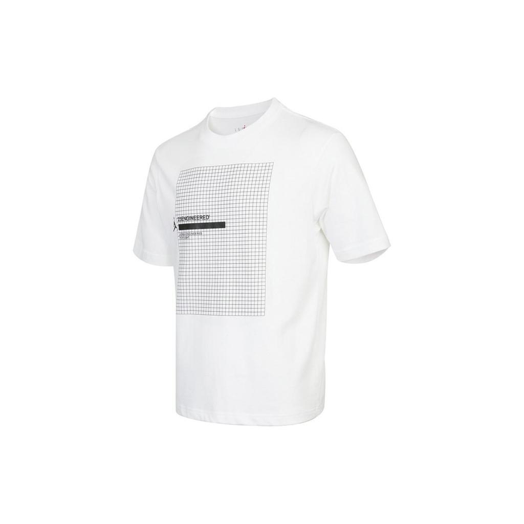 Jordan T Shirts Men's White Crew Neck Moderate Straight Fit DA9870-100