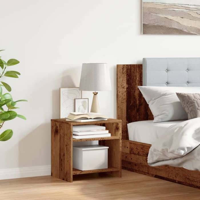 VidaXL Bedside Table Old Wood 40x30x40 Cm Engineered Wood, Cabinet, Side Cabinet, Phone Stand, Table of 855762