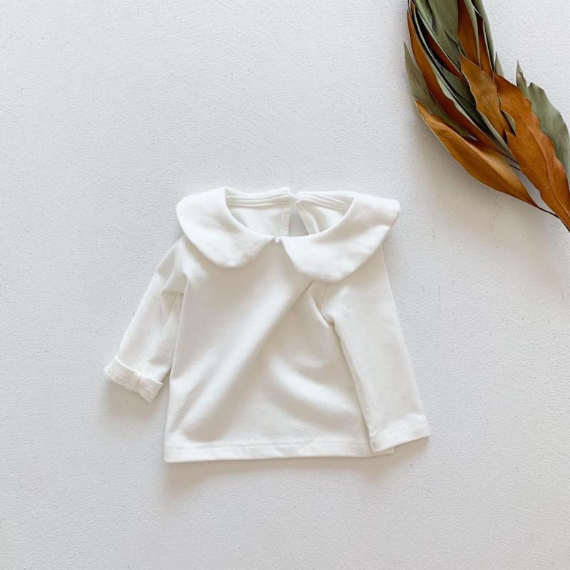 Kids  Cotton Long-Sleeve Crew Neck T-Shirt 90