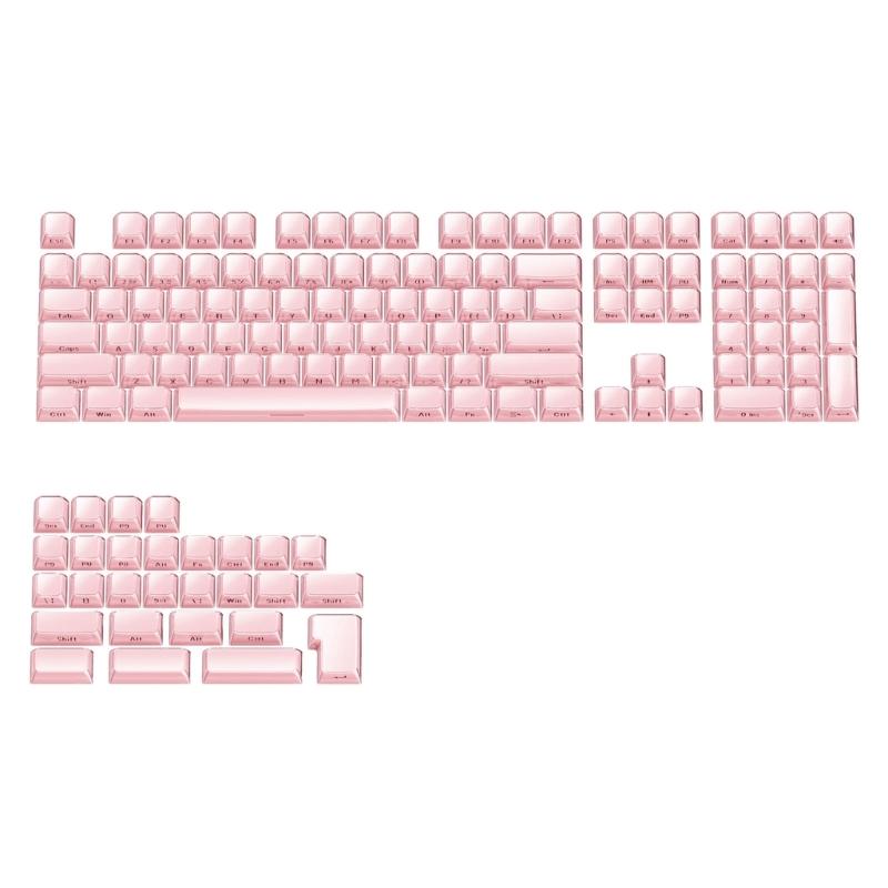 113Key PC Keycaps Set for Mechanical Keyboards with Double Shot Injections OEM Profile Keycap Crystal Jelly Design